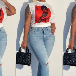 Graphic Muscle Tank Top